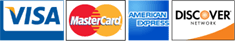 VISA, Master Card, American Express, Discover